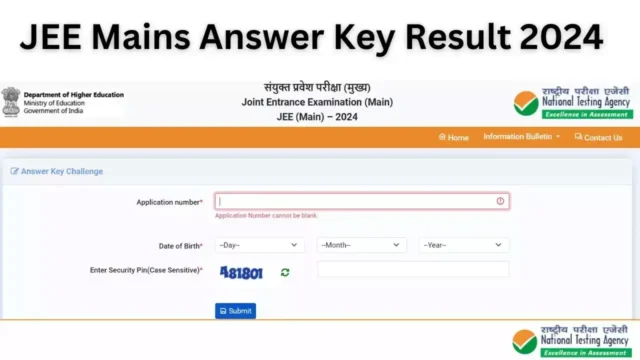 JEE main 2024 answer key