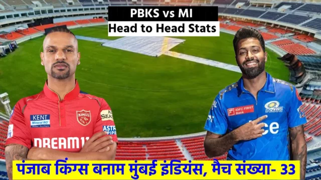 PBKS vs MI Head to Head Records