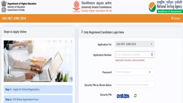 UGC NET June 2024 Apply Online